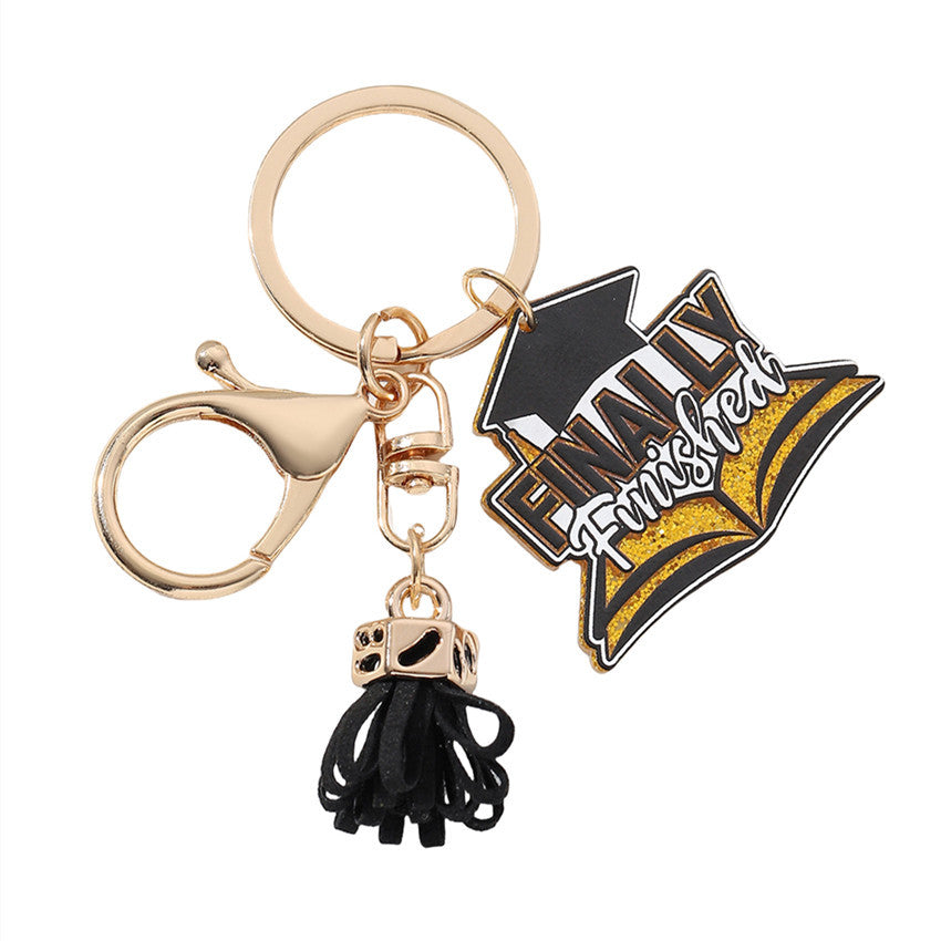 Wholesale Graduation Season Bachelor Cap Tassel Acrylic Keychain